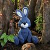 Apricot Lamb Corduroy Navy Blue Rabbit Stuffed Animal for Children, Soft and Cute Plush Toy for Babies and Boys, 23cm Corduroy Navy Blue Rabbit