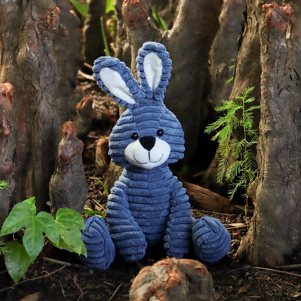 Apricot Lamb Corduroy Navy Blue Rabbit Stuffed Animal for Children, Soft and Cute Plush Toy for Babies and Boys, 23cm Corduroy Navy Blue Rabbit