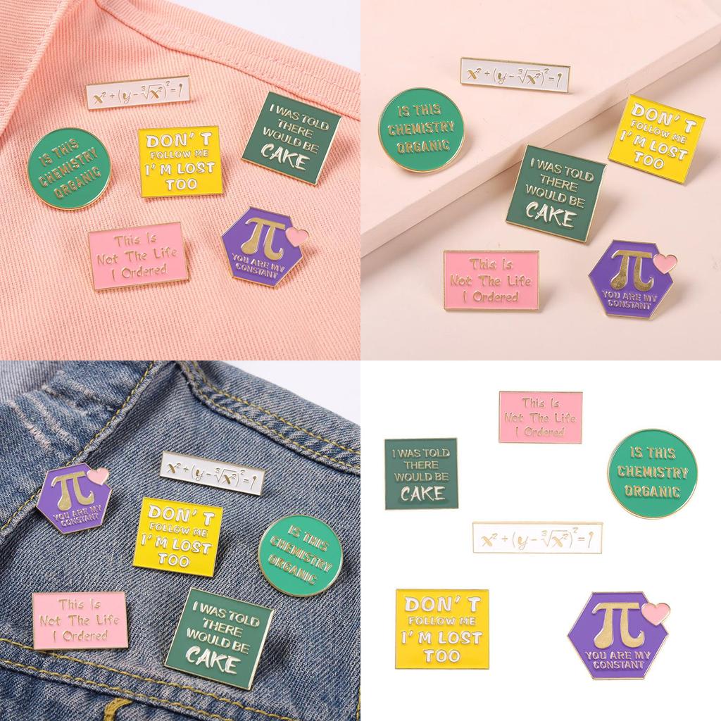 Stylish Geometric Alloy Letter Brooch With Elegant Enamel Finish For Versatile Wear And Unique Accessories