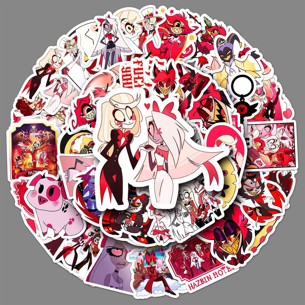 50 Graffiti Stickers Cartoon Animation Hazbin Hotel Decorative Mobile Phone Case Computer Stickers