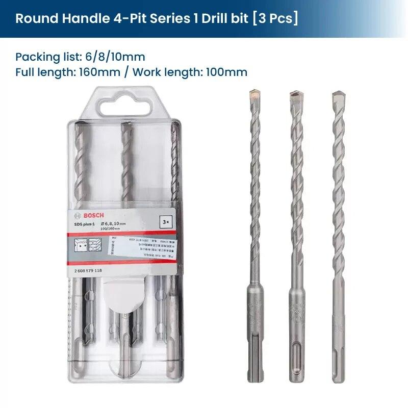 

Ударное сверло Bosch SDS Plus SDS 1 серии SDS 5 Series Набор сверл с круглыми 4-ямными сверлами с круглой ручкой