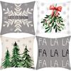 New Christmas Pillowcase Christmas Tree Print Elk Home Decoration Holiday Pillow Pillowcase