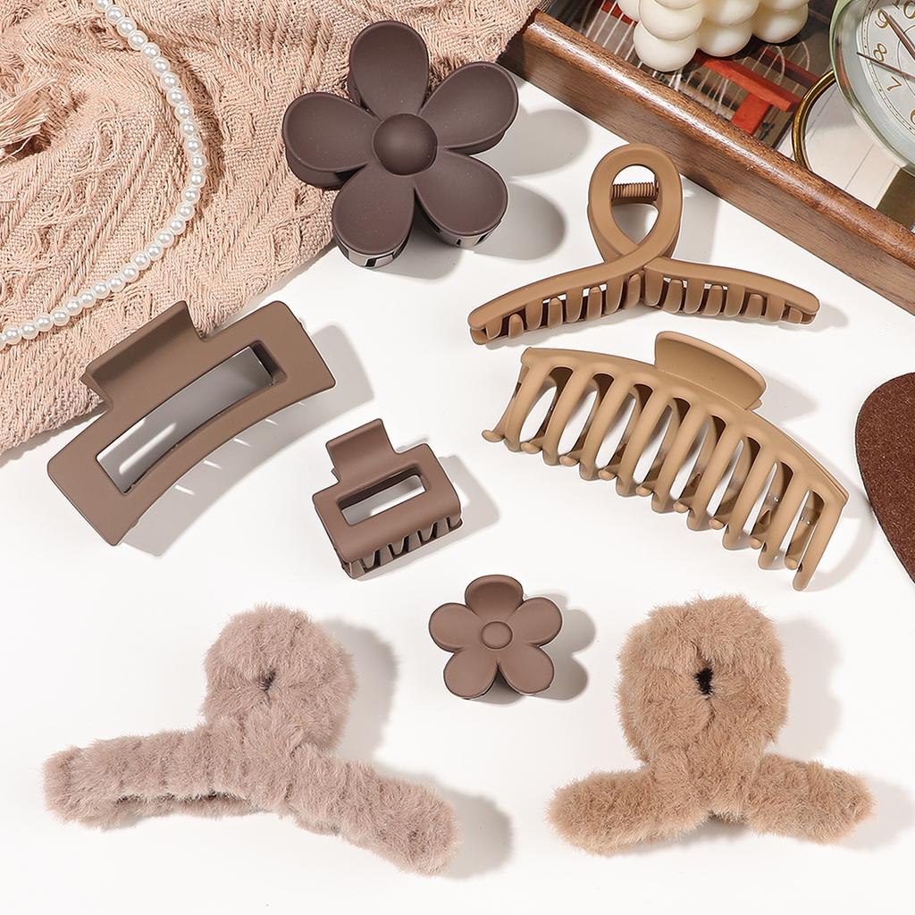 8 STK Haarspangen für Frauen, Blumen-Klammern für dickes Haar, Rutschfeste Haaraccessoires mit verschiedenen Stilen