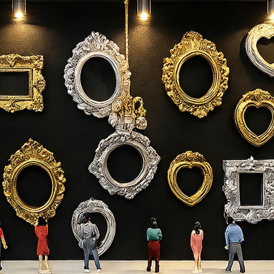 DIY Mini muzeum siluetní krabička s malými rámečky figurka světlo personalizovaný fotorámeček stínová krabička výročí svatba narozeninová dekorace