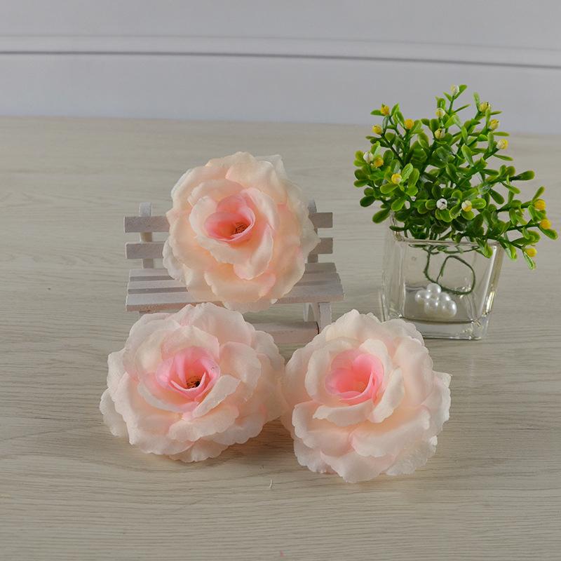 10PCS 8CM Artificial Rose Flower Heads Handmade DIY Wedding Party Home Room Decoration Valentine's Day Festive Party Supplies