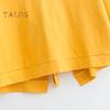 Zomer Crop T-shirt V-hals Korte Mouw Achterkant Hol Vetersluiting T-shirt Effen Kleur Losse Pasvorm Pullover Tops Streetwear
