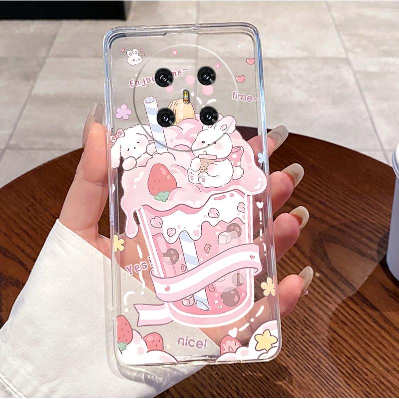 Soft TPU Phone Case For Cubot X90 Case Luxury Cute Love Rabbit Funny Clear Silicone Back Cover For Cubot X 90 Protective Shell