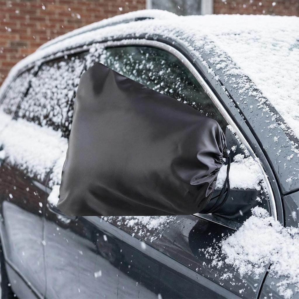 Rearview Mirror Snow Cover Anti-Snow Cover Adjustable Car Rearview Mirrors Elastic Band Secure Fit Side View Mirror Protector