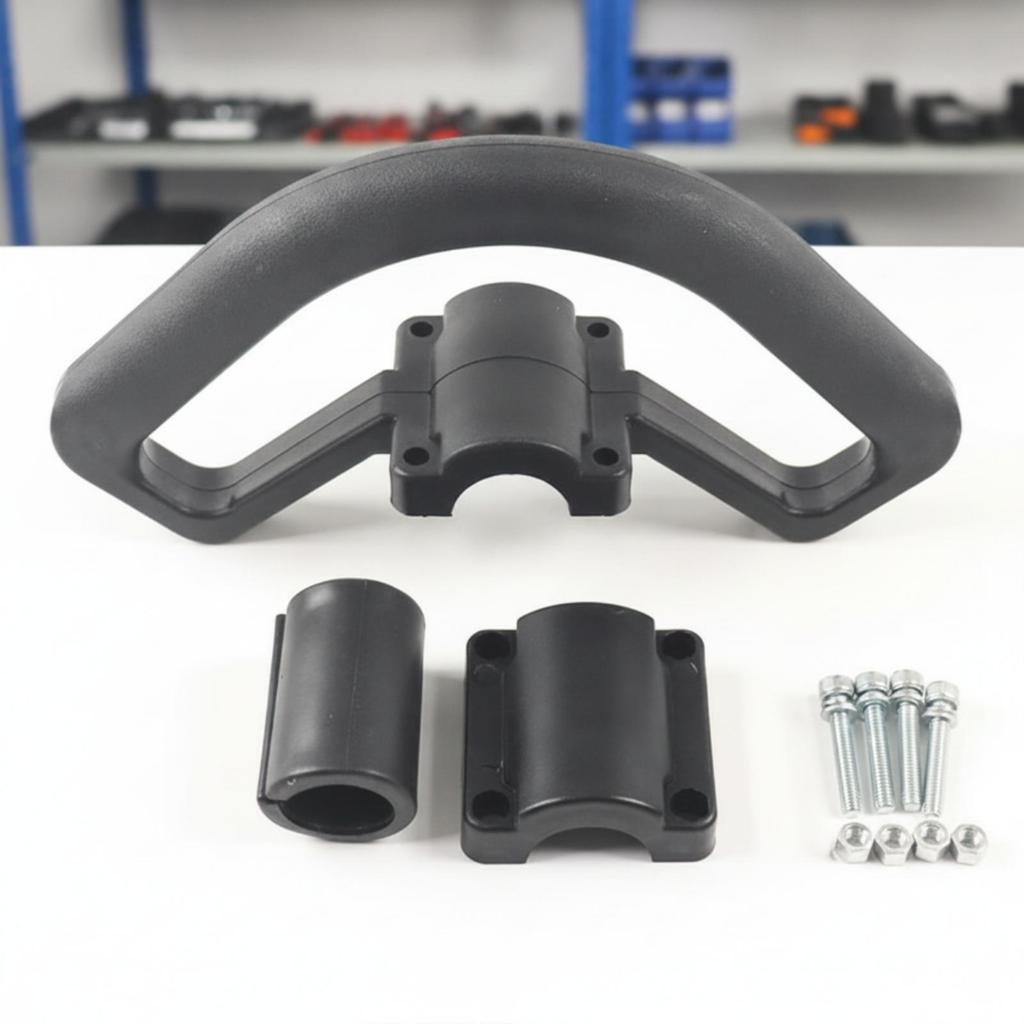 Loop Handle with Clamp Replacement Bent Side Grip Heavy-Duty Rust