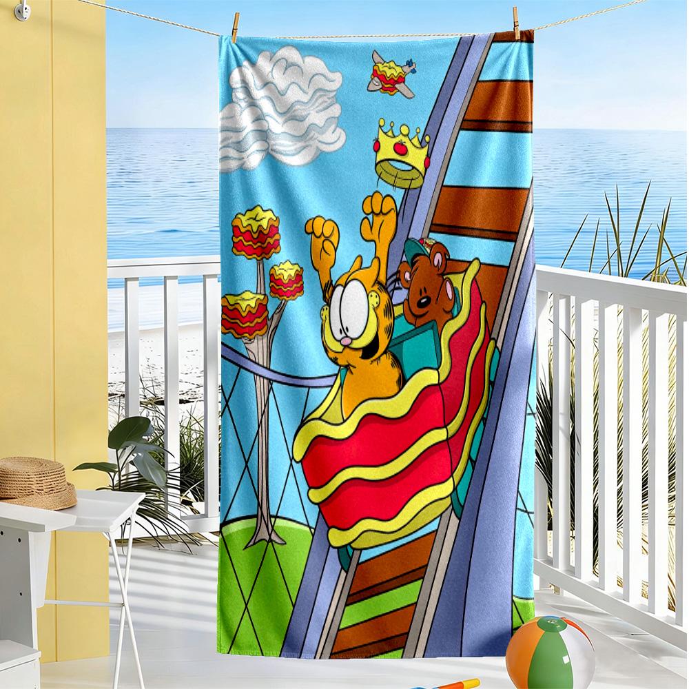 Garfield Stage Beach Towel Soft Durable Quick-Dry Comfortable Lightweight Suitable for Swimming, Gym, Camping, Yoga Vacation