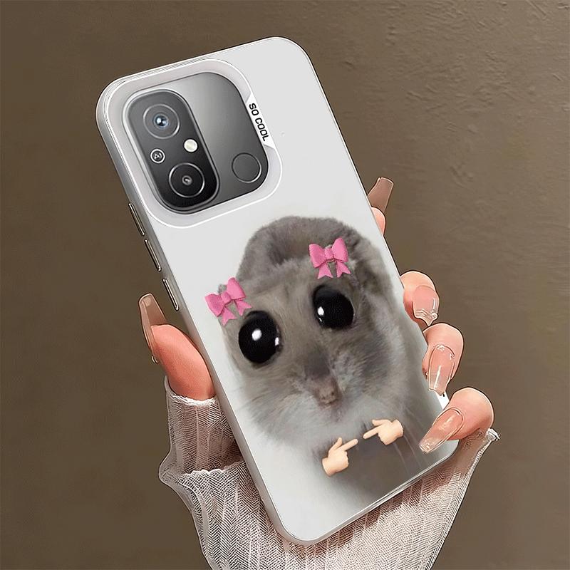 Funny Sad Hamster Meme Shockproof Phone Case for Xiaomi Poco X7 X6 X5 X3 Pro F7 Ultra M8 Redmi 15C 15 14C 13C 12C 10C 13 12 10