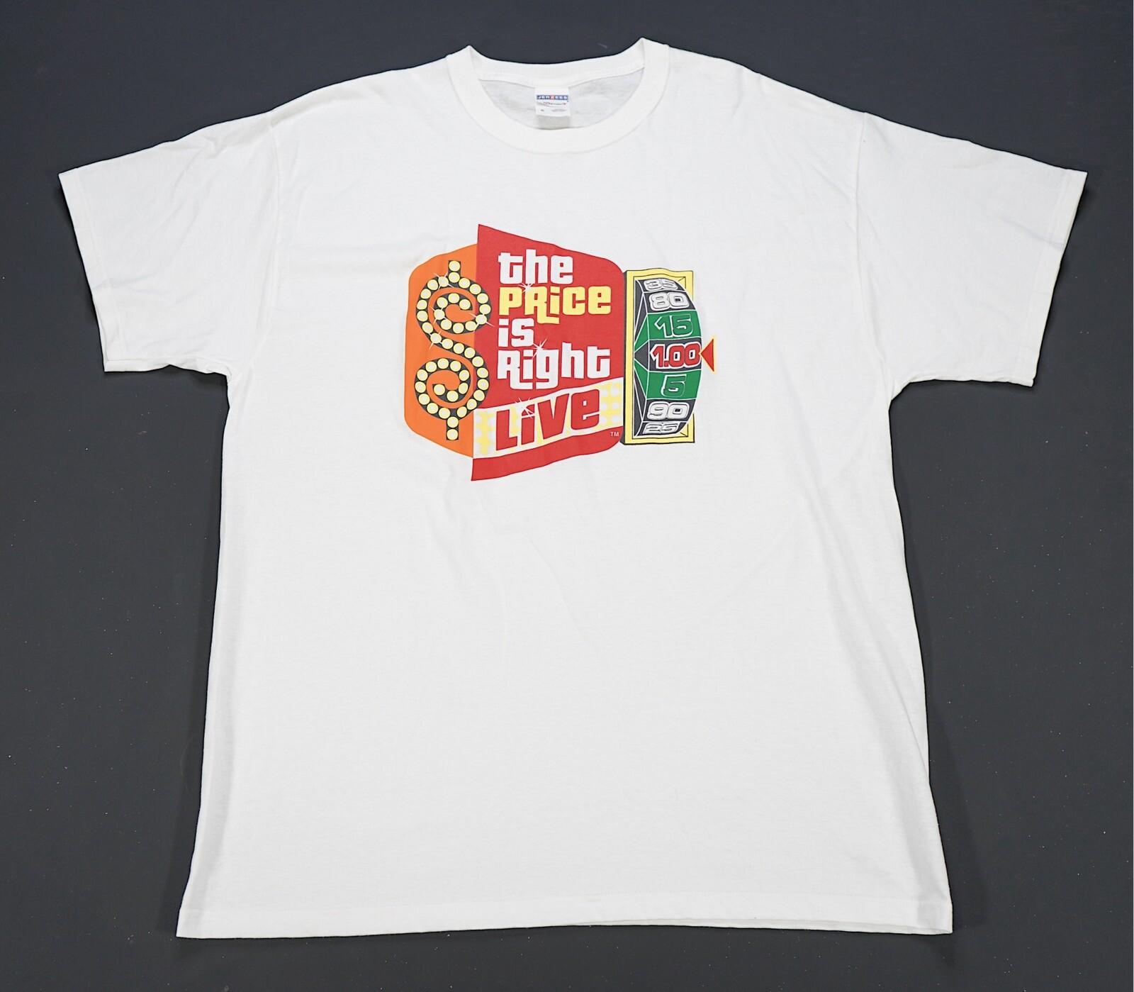 Rare VTG The Price Is Right Live The Big Wheel Spin T Shirt 90s 2000s White XL XXXXL