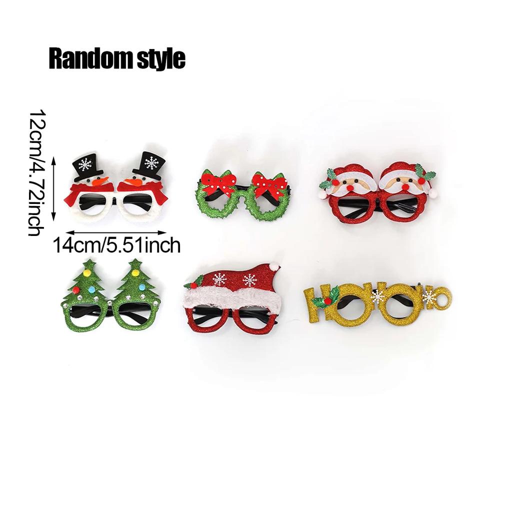 1 Stück-Neujahr Weihnachtsdekoration Brille Hirschohr Weihnachtsmütze Kinderparty Dekoration Foto Requisiten Weihnachtszubehör
