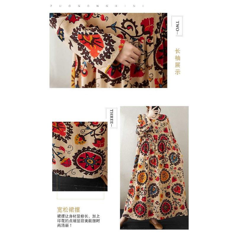 Lockerer Großer Literarischer Urlaubs-Fettmacher Langarmrock