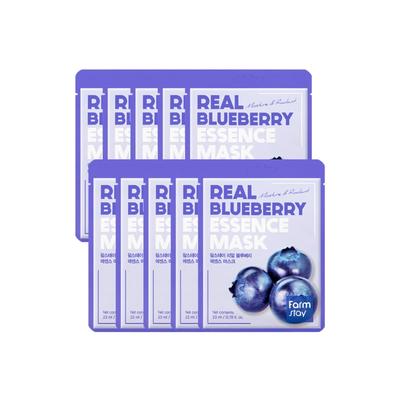 Echte Blaubeer-Essenz Maskenpackung (10 Blätter)