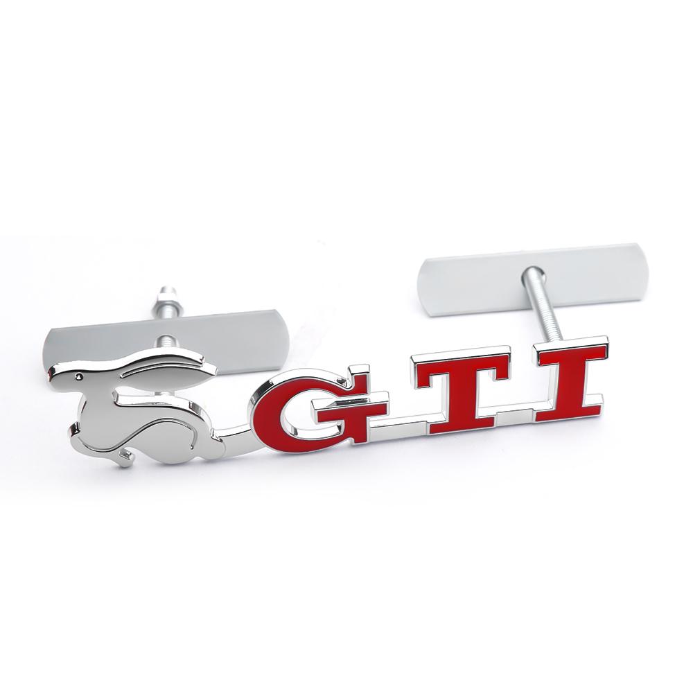 BAJM3 2025 Hot 3D ABS GTI Badge Car Front Grille Sticker Decoration Auto Refit Accessorie for Volkswagen VW Golf MK7 Beetle Touran GTI