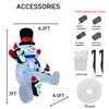 6.8FT LED Inflatable Xmas Yard Decor Snowman Penguins Christmas Toy Gift Outdoor Home Decoration Ornament Festive Supplies Decor