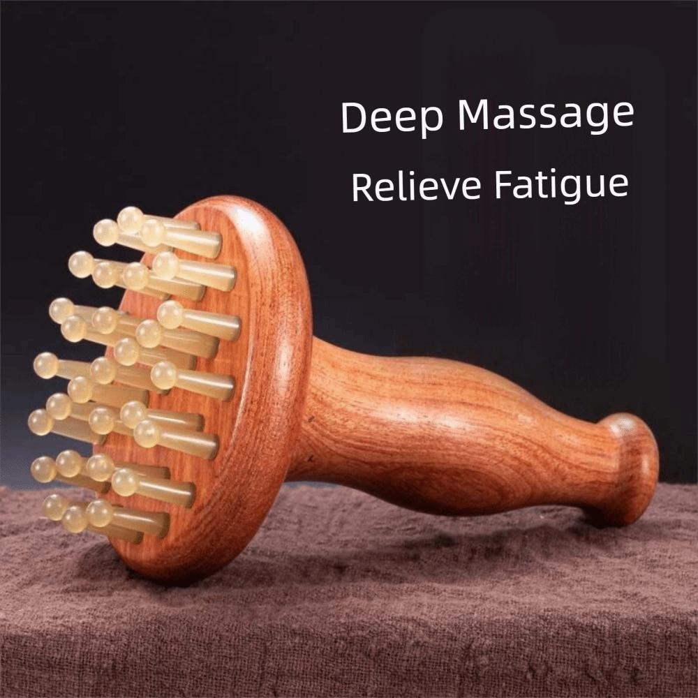 29 Teeth Gua Sha Massage Tool Wood Grain Wood Meridian Brush Meridian Massager  Body Meridian