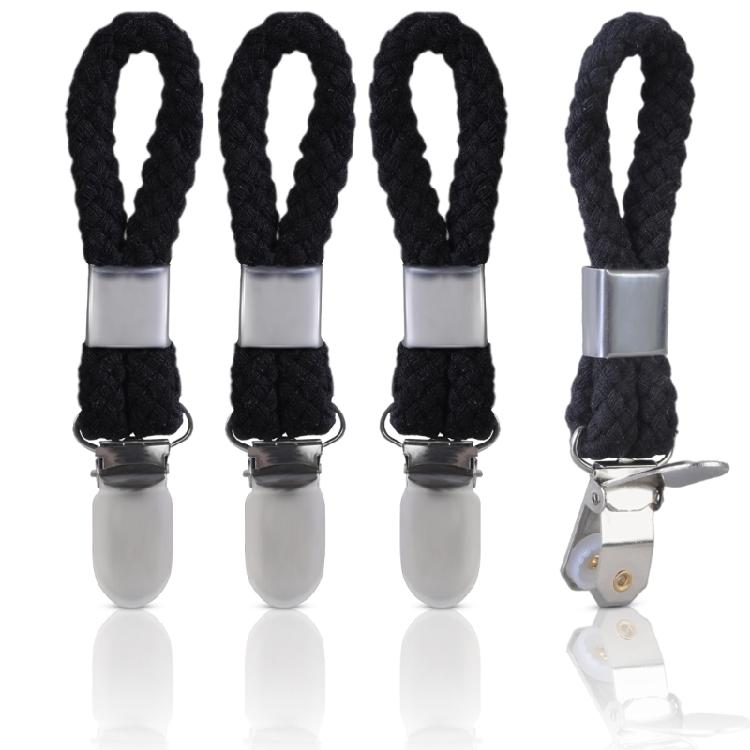 Fyra Handduksklämmor Fästanordningar Grepphållare Klämma Med Bomullsrep För Bekväm Hängande Lösning Effektiv Organisation