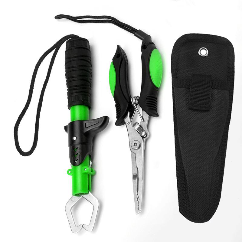 

High-quality stainless steel fish controllers, fish control devices, multi-functional fish pliers and fishing tool sets зелёный