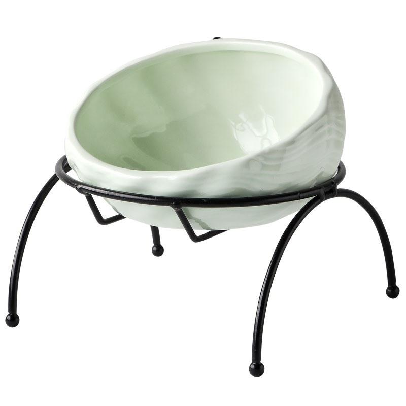 Cat Dog Bowl Ceramic Pet Water Dishes Pet Feeding Bowl Puppy Cat Accessories with Bracket