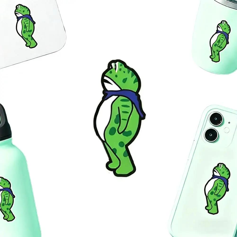 1/10Pcs Portland Frog Protester Sticker Cartoon Frog Funny Doodle Decal Toys For Refrigerator Scrapbook Luggage Waterproof U4G6