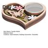 Wood Carving Butterfly Candle Holder Love Heart Votive Tealight Candle Stand Living Room Bathroom Candlestick Decoration Table Centerpiece