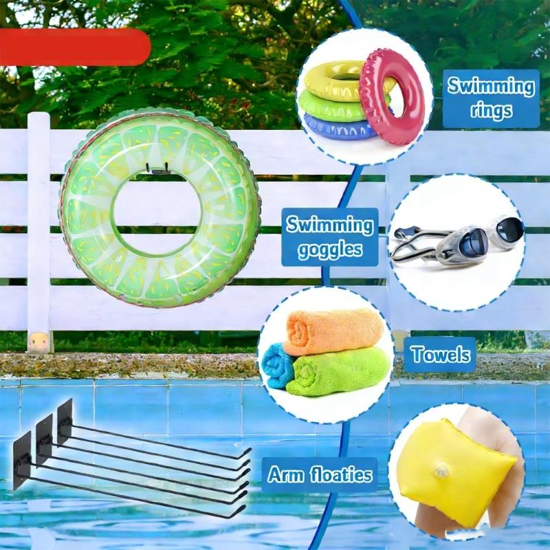 3 Pieces Strong Iron Floating Storage Rack For Swimming Pool Accessories And Outdoor Gears Organization