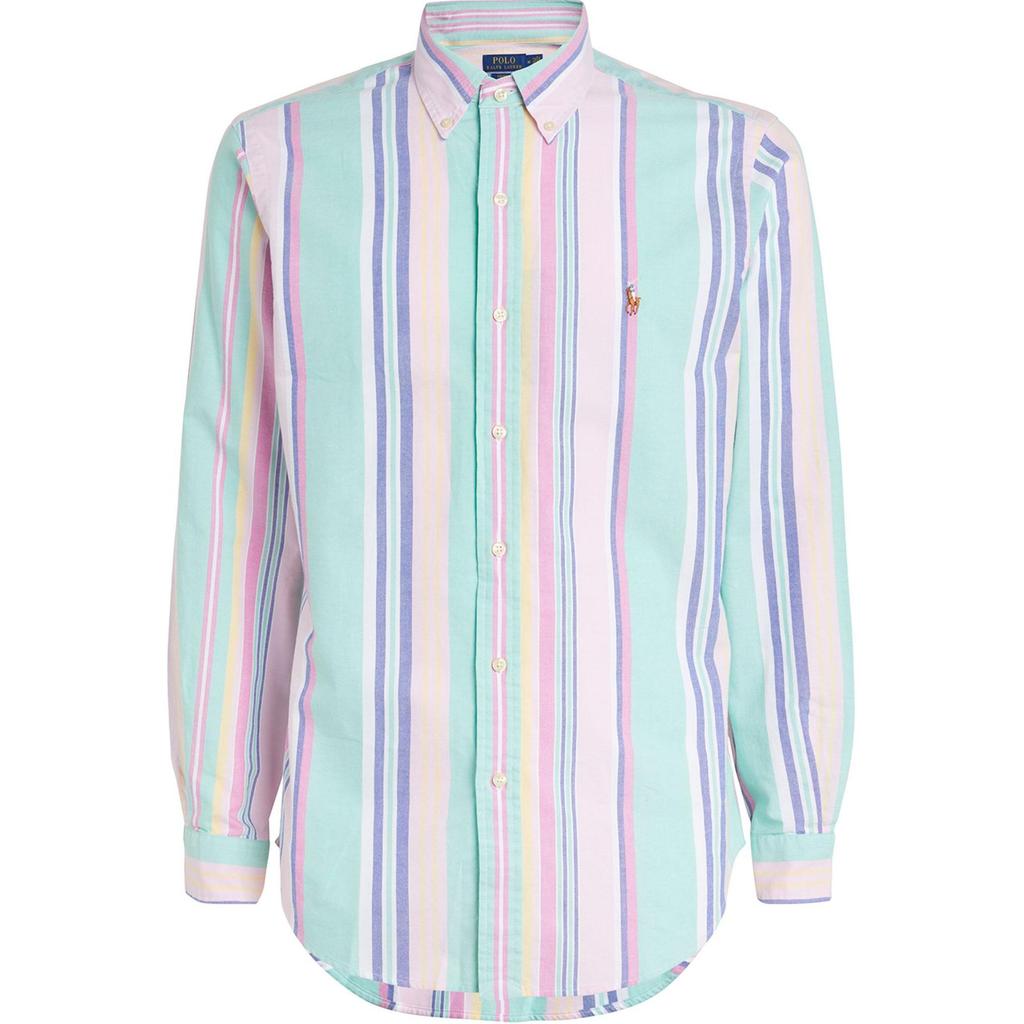 Polo Ralph Lauren SS24 Logo Embroidered Striped Long Sleeve Shirt Men Shirts Multicolor 710937406-001