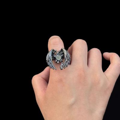 Vintage Exquisite Personality Unique Wings Open Ring For Women Jewelry Accessries Gifts