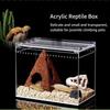 Roomajate kasvatuskast Läbipaistev akrüül Ämblik Sisalik Amfiibium Terrarium Lekkimiskindel Lemmiklooma elupaik Puudel elav Tarantula puur