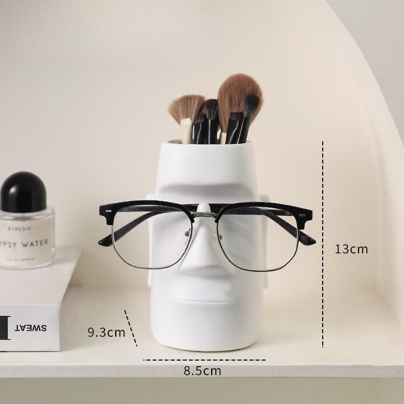 

Stone Statue Figure Funny Eyeglass Holder Decorative Item Eyewear Store Eyewear Storage Plastic Pen Holder Decorative Item белый