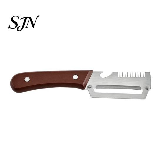 Sharp Kitchen Peeler Vegetable with Handle, 3-in-1 Stainless Steel Peeler, Scallion Shredder Efficient Fruit And Bottle Opener, Multi-Functional