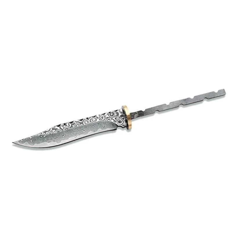 58HRC Damascus Fruit Knife Billets Blade Knife Insert Type DIY Semi-finished Straight Knife Accessories