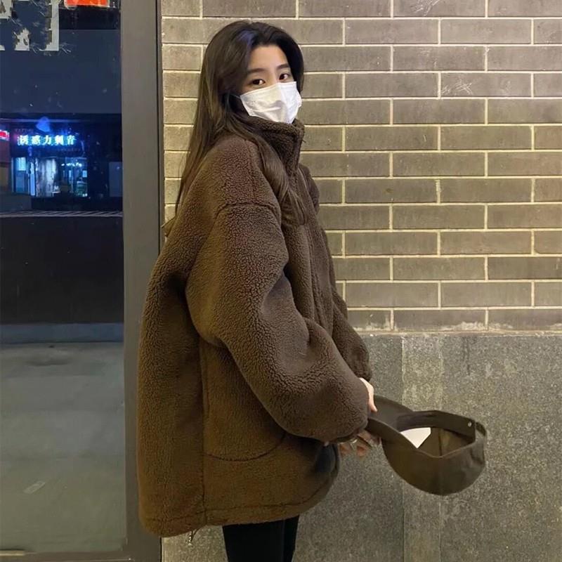 Thickened Lamb Wool Coat Women's Autumn Winter High End Fur Coat Stylish Niche Top