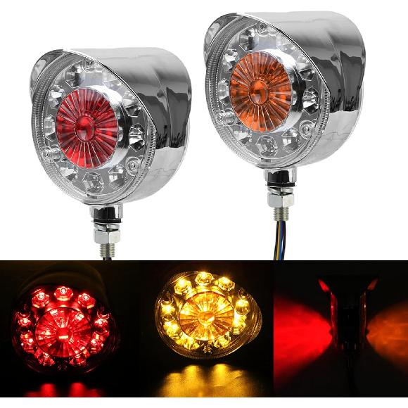 Double Face Marker Light 28LED Side Marker Lights Yellow/Red Turn Signal Lights Stop Light for 24V Cars Trailers Tractors Buses (1 Pack)