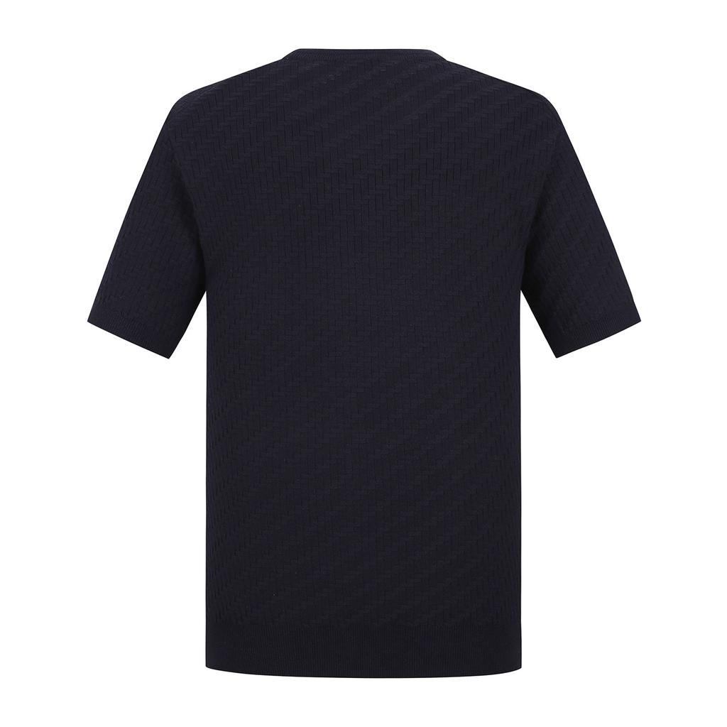 FERRAROMILANO Modified Brickwork Round Knit Navy (Am0Ftsr20149)