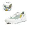 Spring 2025 New Leather Single Shoes Women's Sports and Leisure Shallow Mouth Leather Women's Shoes Flat Running Breathable White Shoes
