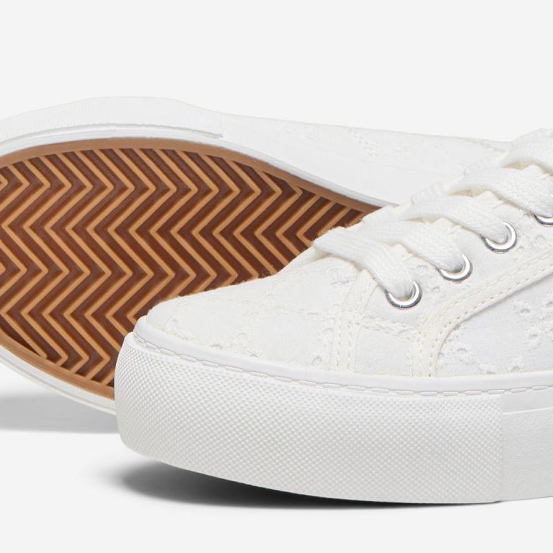 Noomi Embroidered Canvas Lace-up Sneakers Women ONLY