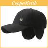 Color Baseball Solid Cap Winter  Warm Ear Protector Outdoor Breathable Hats