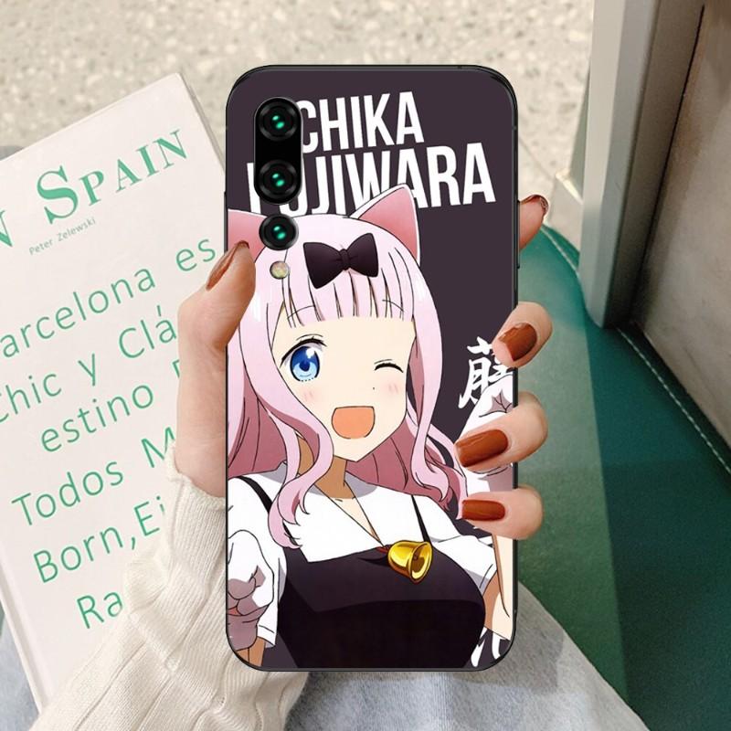 Husă pentru telefon Fujiwara Chika pentru fete pentru Huawei P50 P40 P30 Pro Lite P Smart 2021 2019 Magic 3, moale, neagră