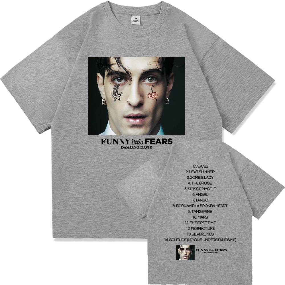 

Damiano David Fun Little Fear Tshirt Harajuku Aesthetics for Men Women High Quality Retro Comfortable Pure Cotton Tshirt M