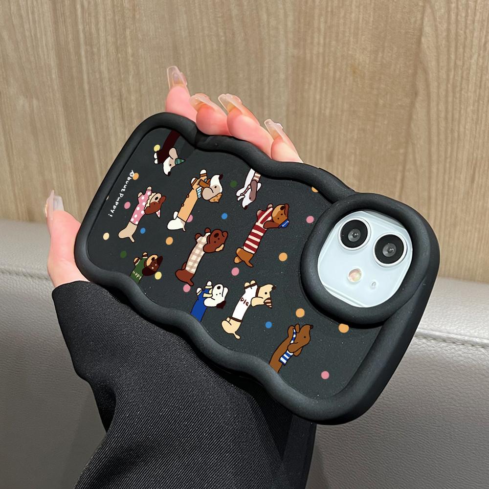 Big Wave Edge Weiches Silikonmaterial Macaron-Telefongehäuse Stoßfestes Schutzgummigehäuse für iPhone Samsung Huawei Honor Xiaomi Redmi OnePlus Moto