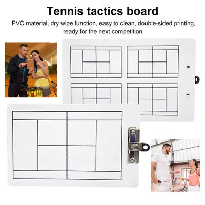 Whiteboard für Tennistraining, doppelseitig, taktische Tafel für Tennis mit Marker