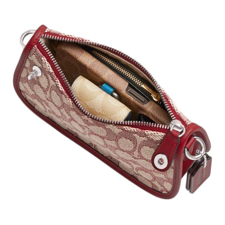 Coach Eliza Umhängetasche Signature Canvas Leder Jacquard Tägliches Pendeln CZ923-LHXJA