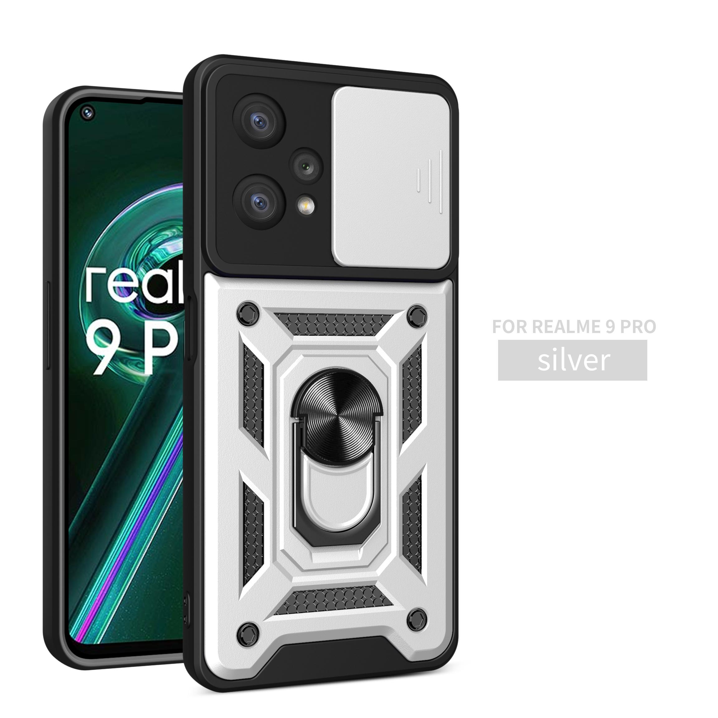 

Чехол для Realme 9 Pro Plus Чехол Realme 9 Чехол Realme 9 Pro 5G+ Магнитное кольцо-держатель Бронированный чехол для телефона Слайдер Защита камеры Задняя крышка realme 9 4G