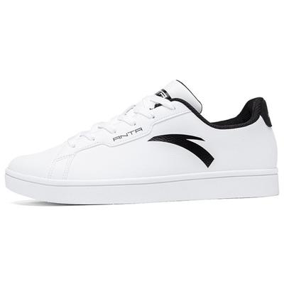 Slip Resistant Abrasion Resistant Low Top Skateboard Shoes Men's White Black Sneakers 912028003-3