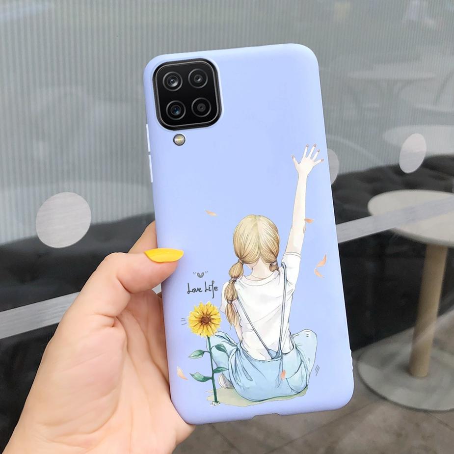 Für Samsung Galaxy A12 Hülle M12 F12 Cue Süßigkeiten Bemalte Abdeckung Weiche Silikon Handyhülle Für Samsung A12 M 12 GalaxyA12 Coque Bumper