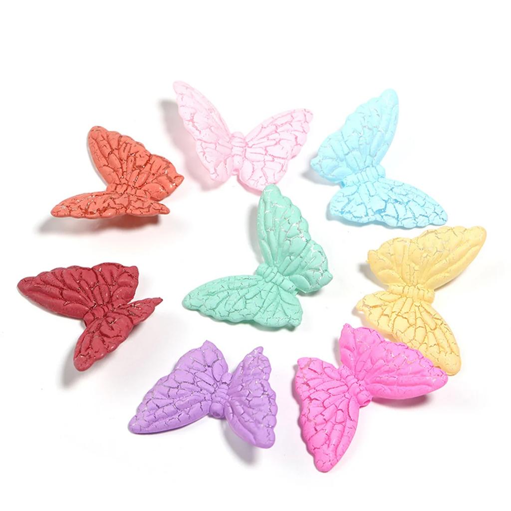 CH47 UV Exquisite Electroplated Cute Butterfly Beads Bracelet Simulation Diy Pen Handmade Jewelry Accessories Material Beads