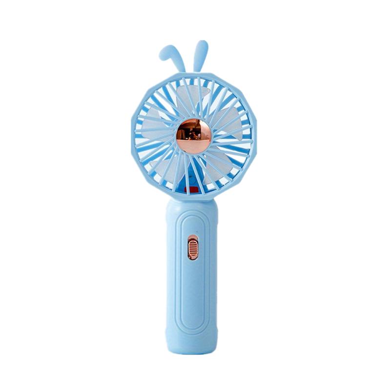 1pc Small handheld fan Mini portable desktop Silent Small fan with lights Student office fan